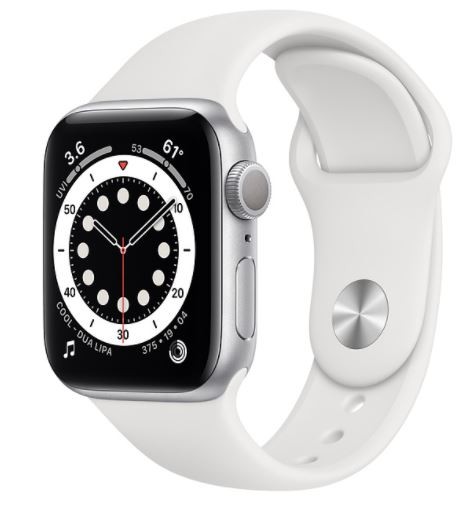 Apple Watch Series 6 Gps 40 Millimetrovyj Serebristyj Alyuminievyj Korpus S Belym Sportivnym Remeshkom Standartnyj Smartech Ee