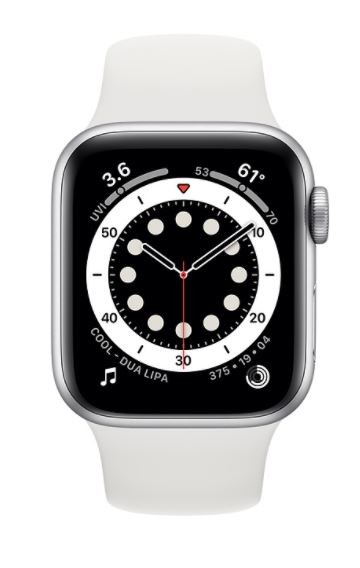 Apple Watch Series 6 Gps 40 Millimetrovyj Serebristyj Alyuminievyj Korpus S Belym Sportivnym Remeshkom Standartnyj Smartech Ee