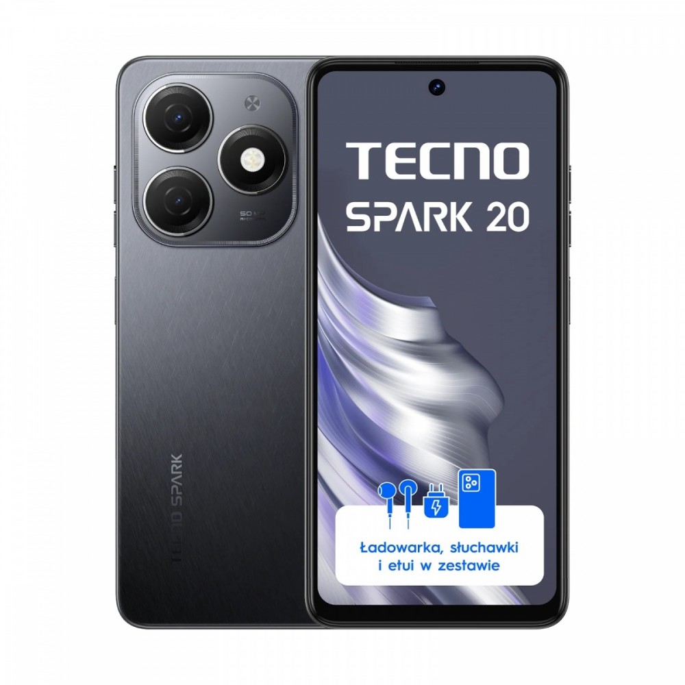 Tecno ИСКРА 20 KJ5n 256+8 Гравитация Черный - Smartech.ee