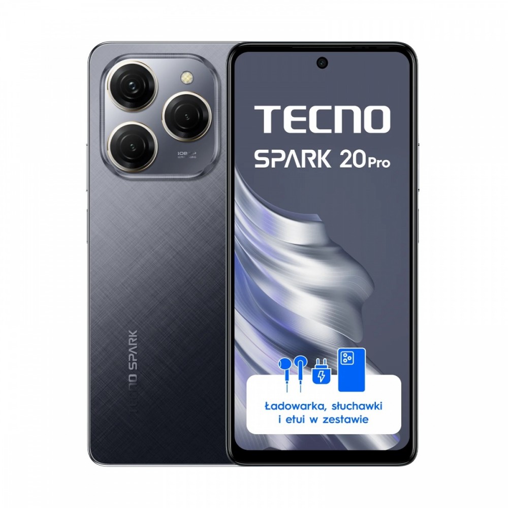 Tecno Смартфон SPARK 20 PRO KJ6 256+12 Moonlit Black - Smartech.ee